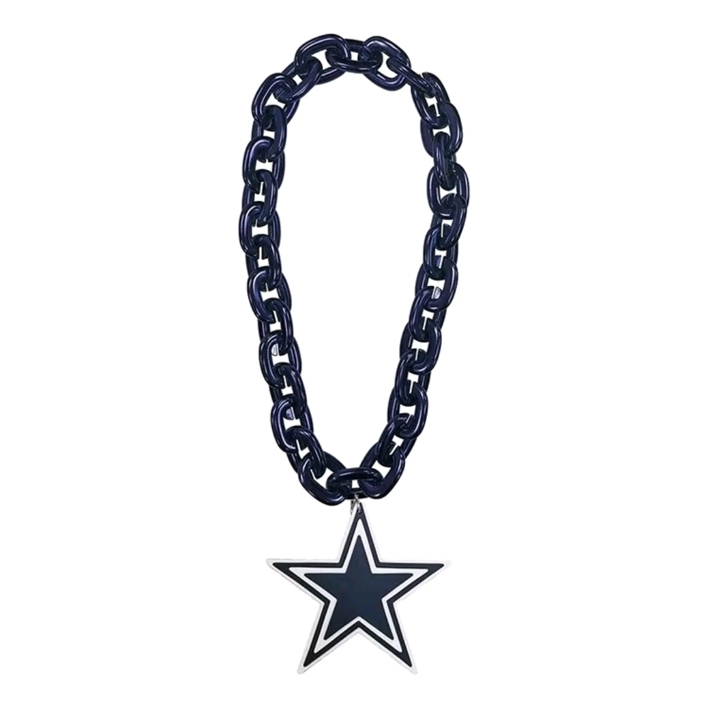 Dallas Cowboys NFL FOCO  Big Logo Light Up Flashing Blue Logo Chain